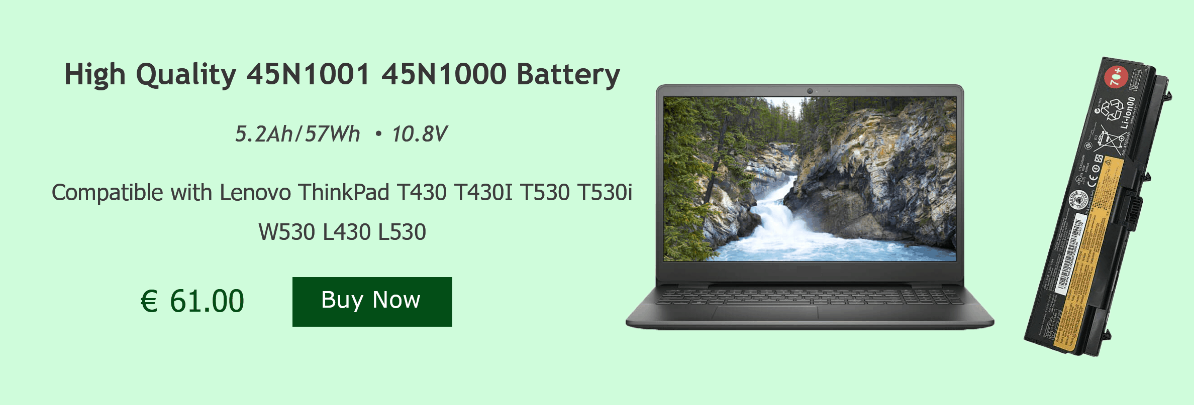 LENOVO 45N1001 45N1000 Replace Battery